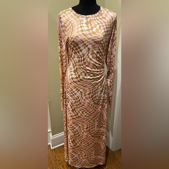 AFRM Geometric Pattern Maxi Dress W/Cutout - Picture 3 of 6